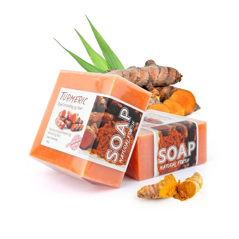 Papaya Soap Face Cleansing Anti Acne Skin Brighten Remove Pimples Dark Spot Lightening Handmade Ginger Essential Oil Body Bath