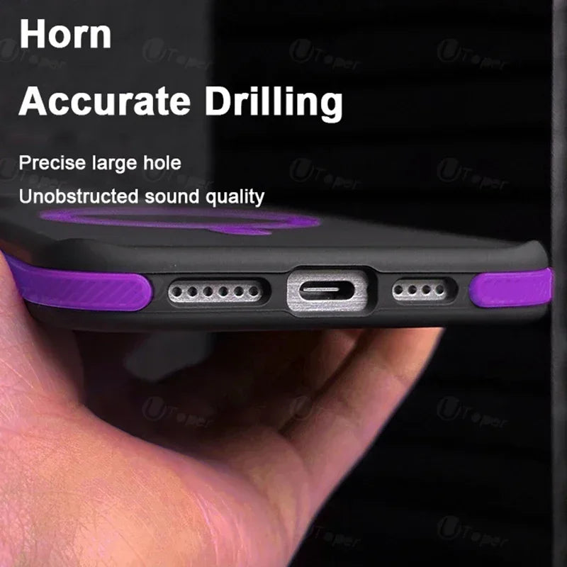 New Bicolor Matte Frosted Magnetic Phone Case For iPhone 17 Air 16 15 14 Plus 13 12 11 Pro Max Shockproof Bumper Hard Cover