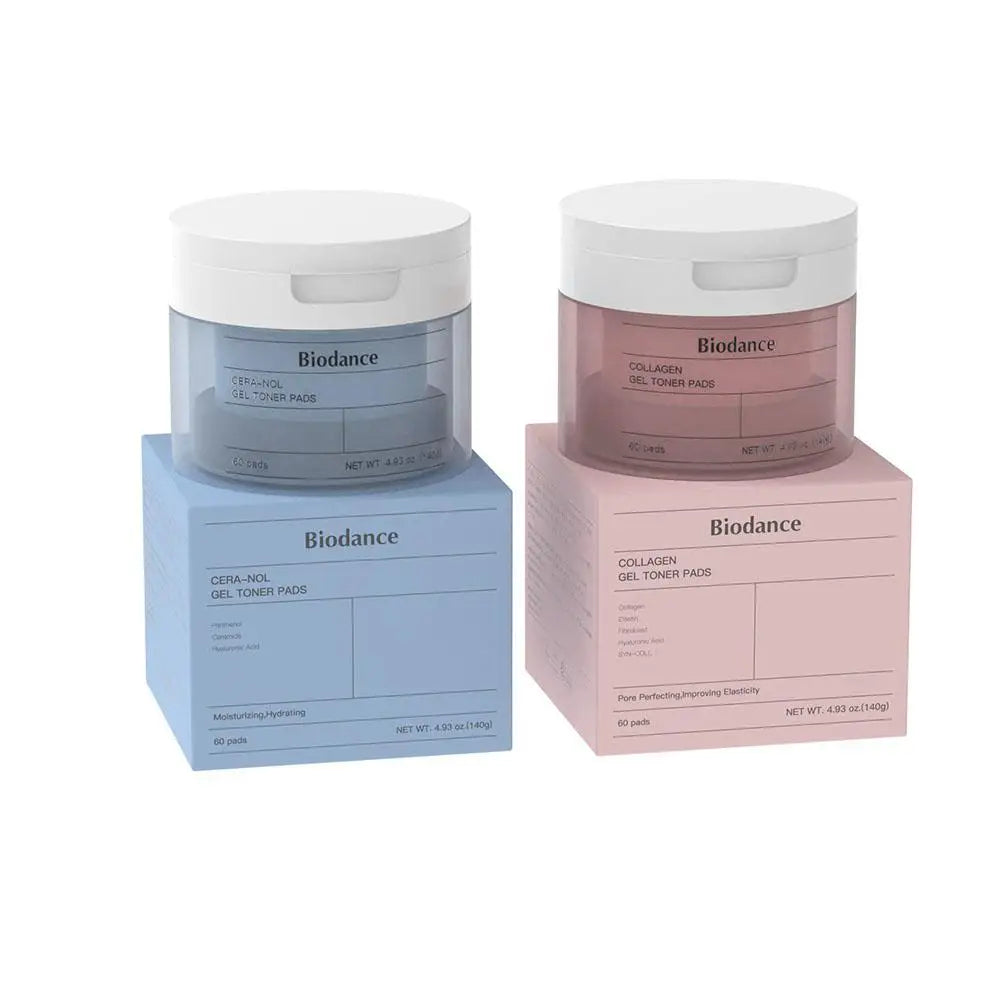 Korean Biodance Skin Care Kit - Collagen Gel Toner Pads, Bio-Collagen Real Deep Mask, Nourishing, Moisturizing, Calming, Tighten