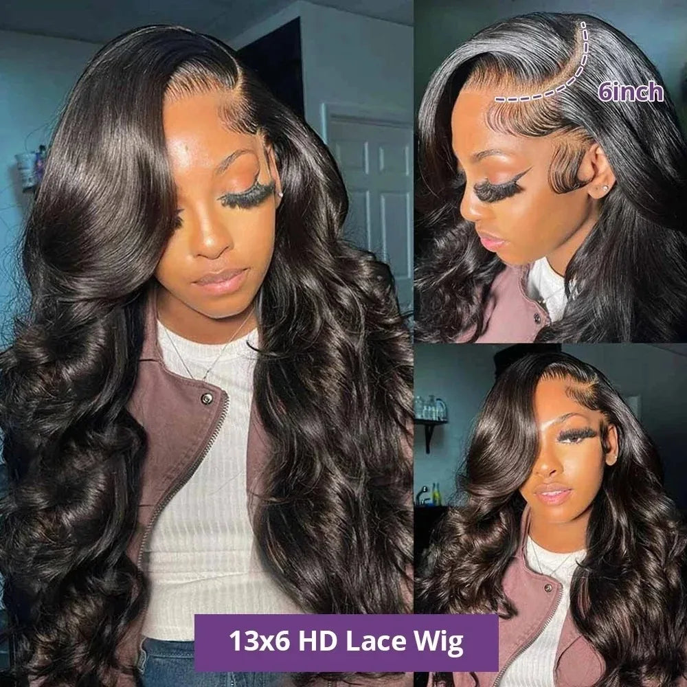 40 44 Inch Hd Body Wave Lace Front Wig Pre Plucked 13x4 13x6 Loose Wave Lace Frontal Wig 100% Human Hair Wigs On Clearance Sale