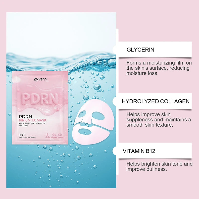 PDRN Pink Skincare Set Salmon Dna Collagen Vita Coating Mask Lift Firm Skin Make Skin Glow Moisturizing Nourishing Skincare Set