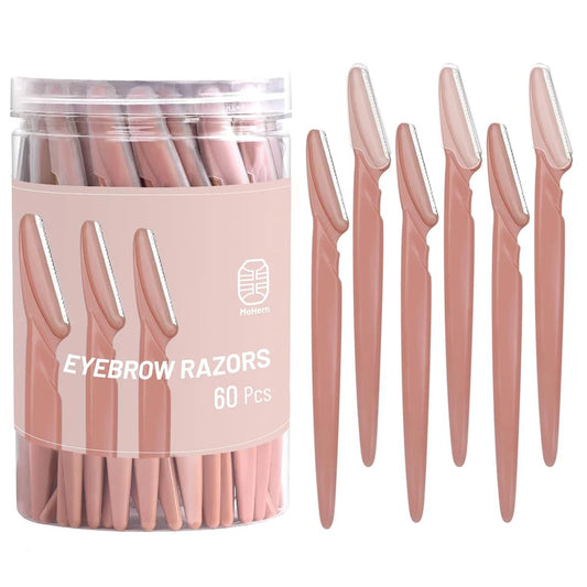 Eyebrow Trimmer 12/30/40/66PCS Brown Eyebrow Razor Safe Face Body Hair Removal Shaver Blades Woman Eyebrow Shaping Knife Razors