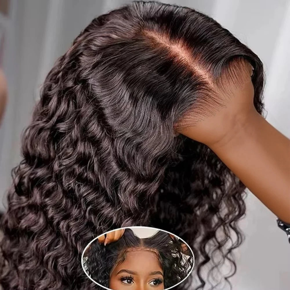 Glueless Deep Wave Bob Wig Brazilian Human Hair 13x4 13x6 HD Lace Front Wig Wear and Go Short Bob For Black Women Pre Plucked