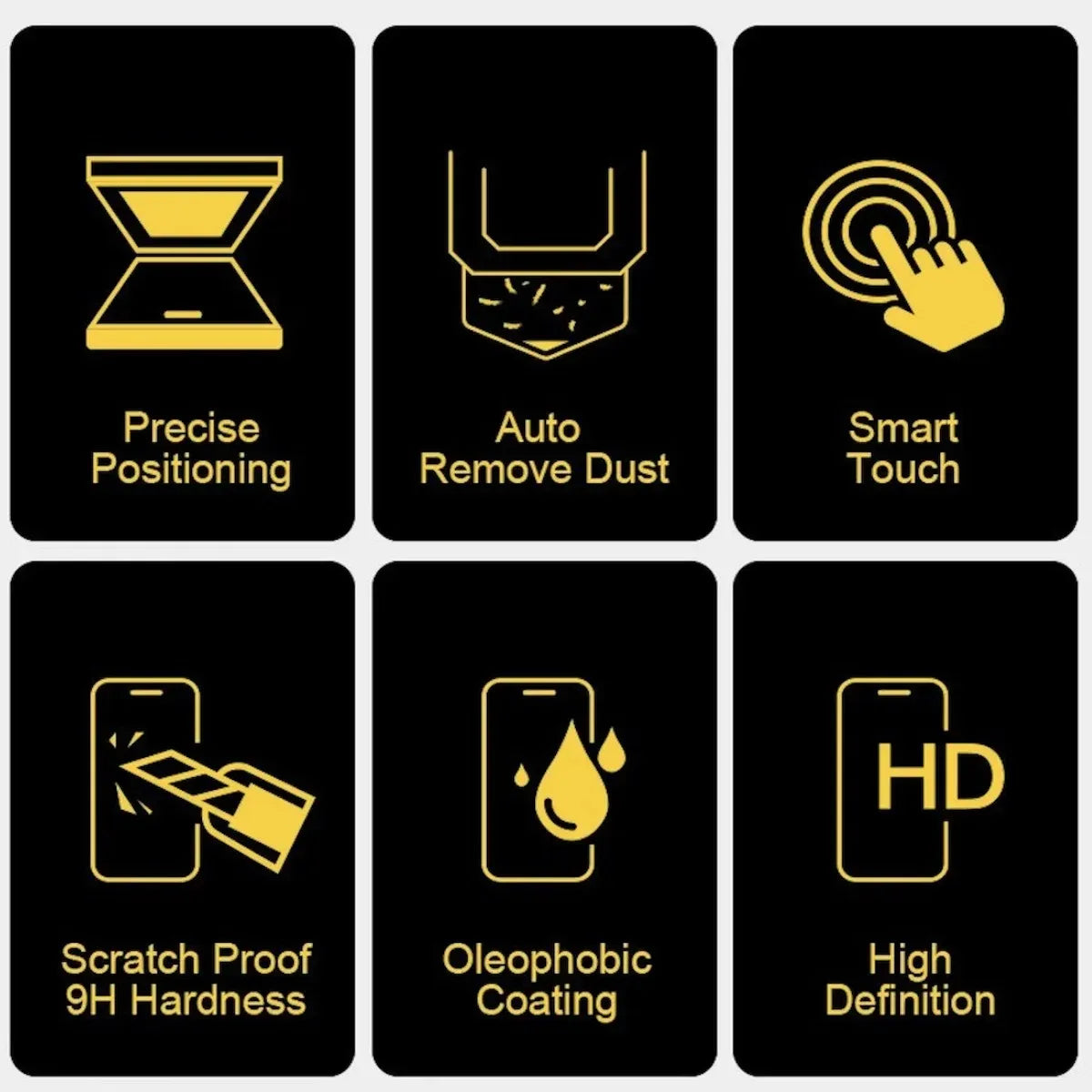 3-1Pcs for 2025 IPhone 17 16 E 15 14 Plus 13 12 Mini 11 Pro Max Screen Protector 4K High Definition 9H Tempered Glass Full Cover