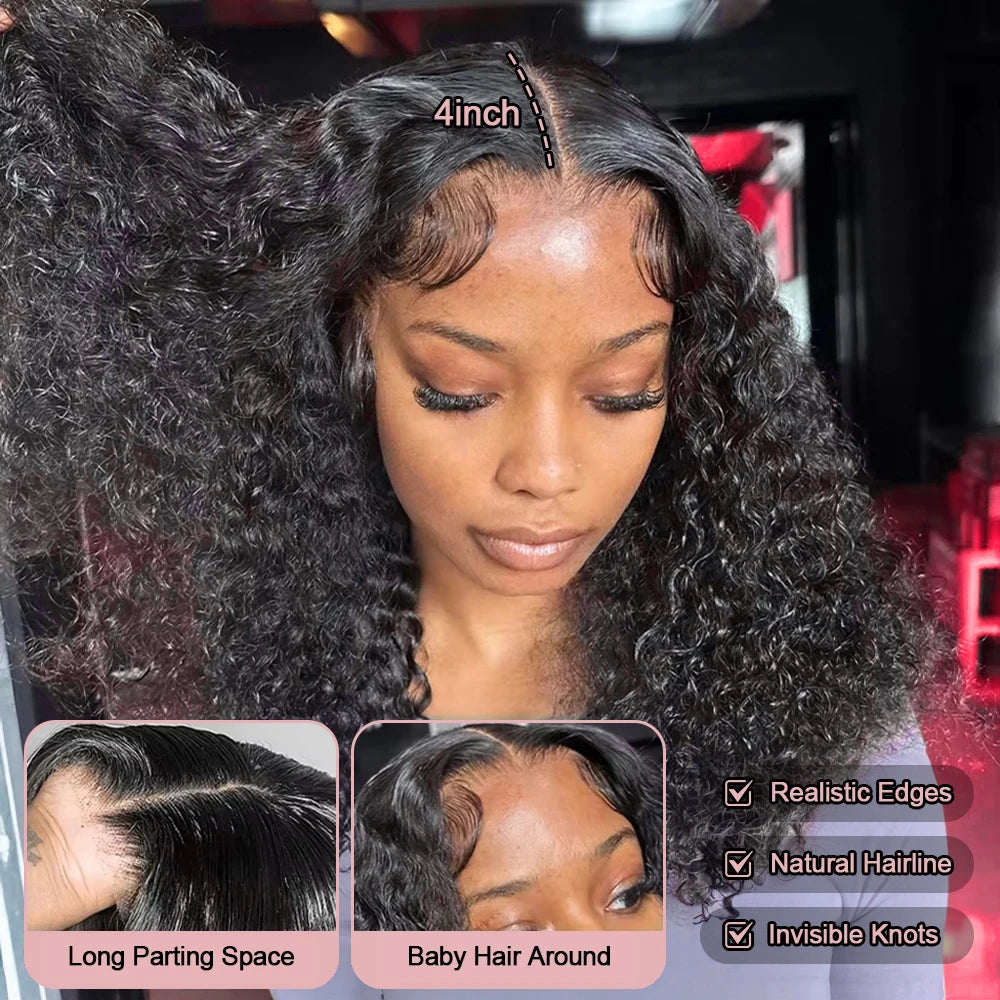 Glueless Deep Wave Bob Wig Brazilian Human Hair 13x4 13x6 HD Lace Front Wig Wear and Go Short Bob For Black Women Pre Plucked