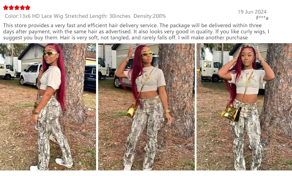 Burgundy 13x4 HD Lace Frontal Human Hair Wig Straight Red 13x6 Lace Front Human Hair Wigs 99J Colored 200% Human Hair Wig 100%