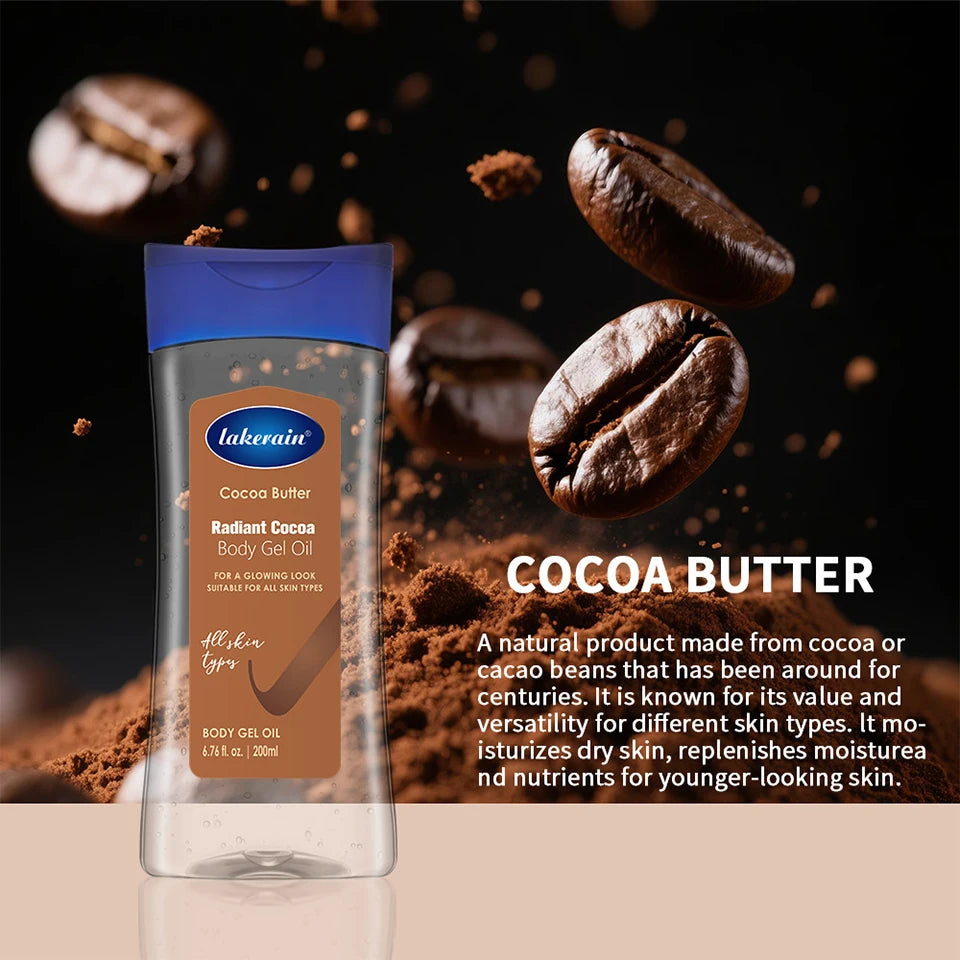 Cocoa Body Oil Gel Moisturizing Hydration For Dry Skin Care Radiant Glowing Butter Treatment Nourishing body care skin care