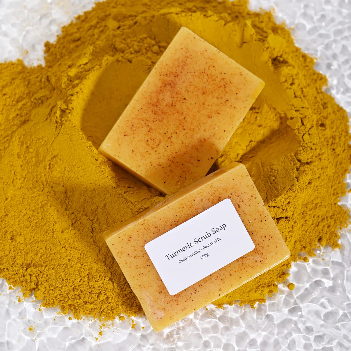 Natural Turmeric Kojic Scrub Soap Cleansing Bath Soap Oil Control & Whitening Kojic Turmeric Soaps for Face,Bath, Body