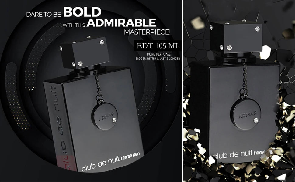 Armaf Club De Nuit Intense Man Eau De Toilette 3.6 Ounce Woody Spicy EDP Perfume Air Type Long Lasting Unisex Cologne Men&Women