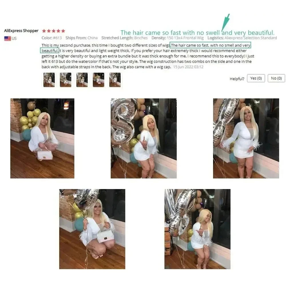 13x4 13x6 HD Transparent Full Frontal Lace 613 Blonde Colored Straight Human Hair Wigs Lace Front Wigs For Women 40 46 Inches