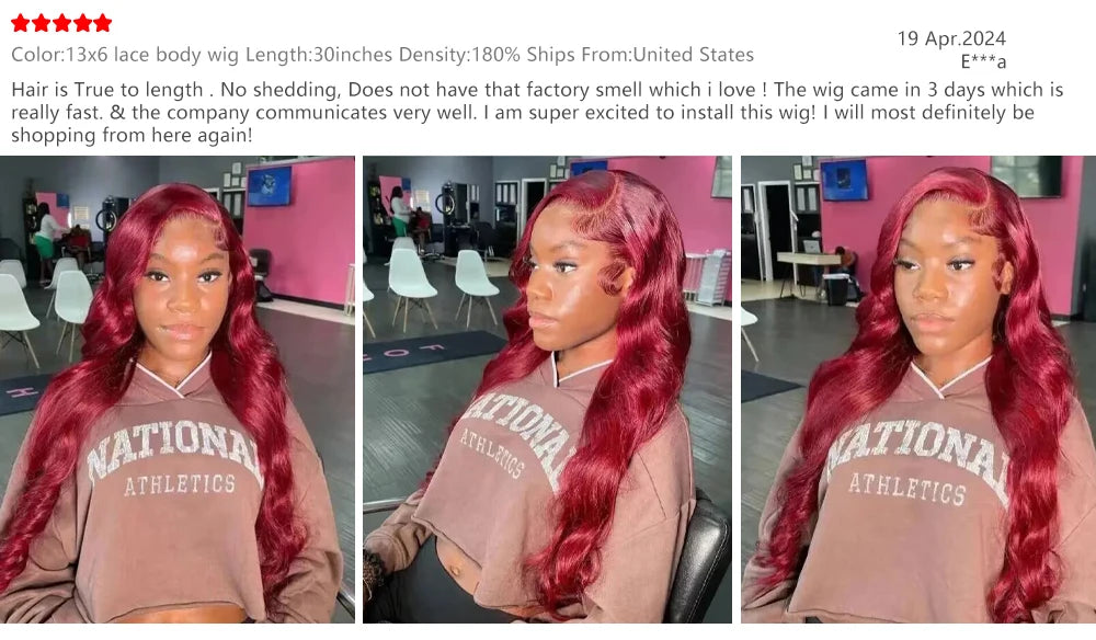 99j burgundy 13x6 Lace Front Human Hair 200 Density Body Wave 13x4 30 36 Inch Red Colored Lace Frontal Wigs Brazilian For Women