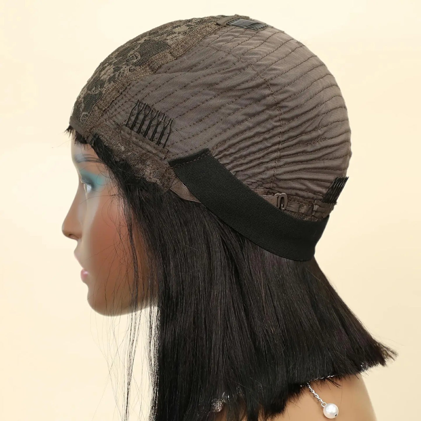 Straight Short Bob Wigs 13x4 Human Hair Lace Frontal Wigs 200% Remy Pre Plucked Transparent Lace Short Bob Wigs For Women 14inch