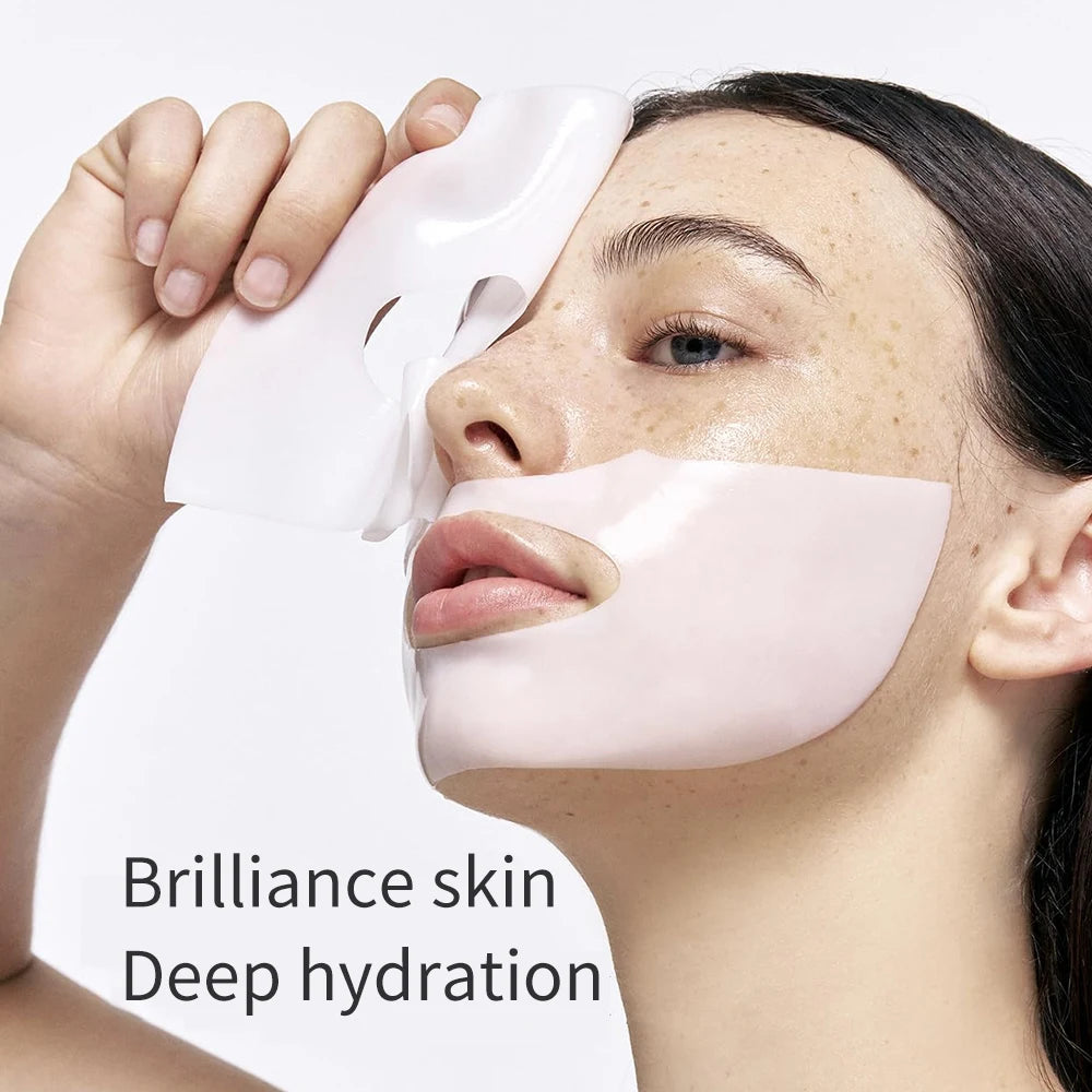 4 pieces of collagen sleeping mask, hydrating, moisturizing and whitening, translucent, thinning, smooth and tender skin