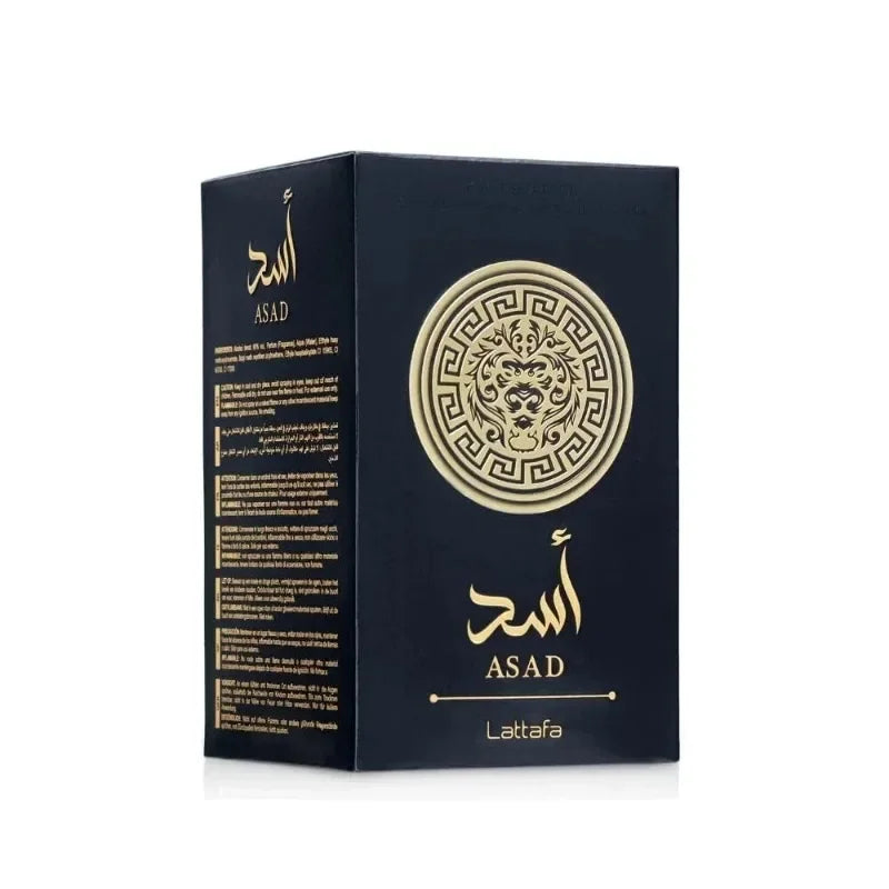 Lattafa Perfumes Black Edition Asad For Unisex Eau De Perfume Spray, 3.4 Ounce Long-Lasting Floral Scent Best Gift