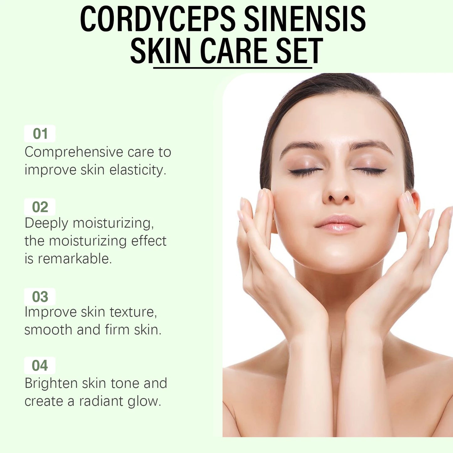 Korean Skincare Set Shrink Pores Fade Fine Lines Face Serum Remove Dark Circles Firming Eye Cream Facial Moisturizing Lotion Set