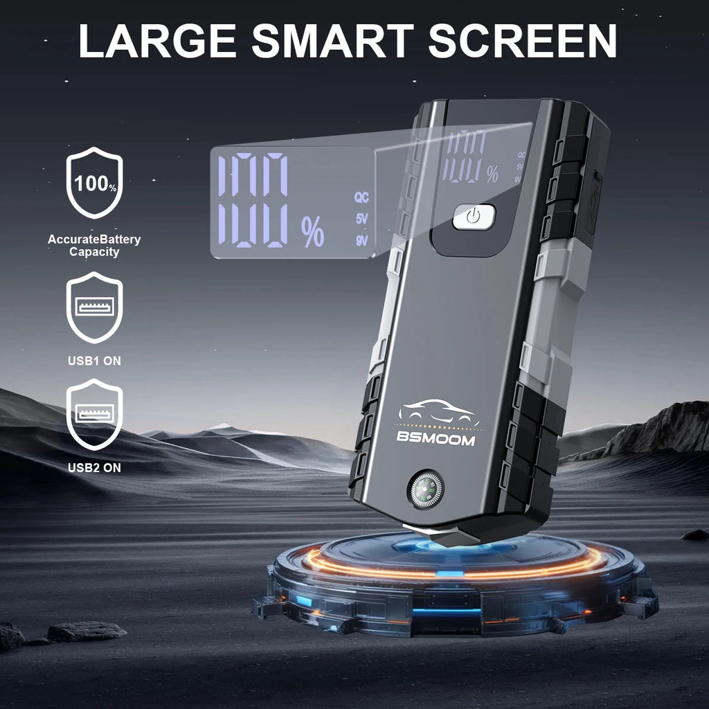 12V Portable Car Jump Starter Automatic Battery Booster Charger 6000A Auto Battery Charger Booster Starting Device