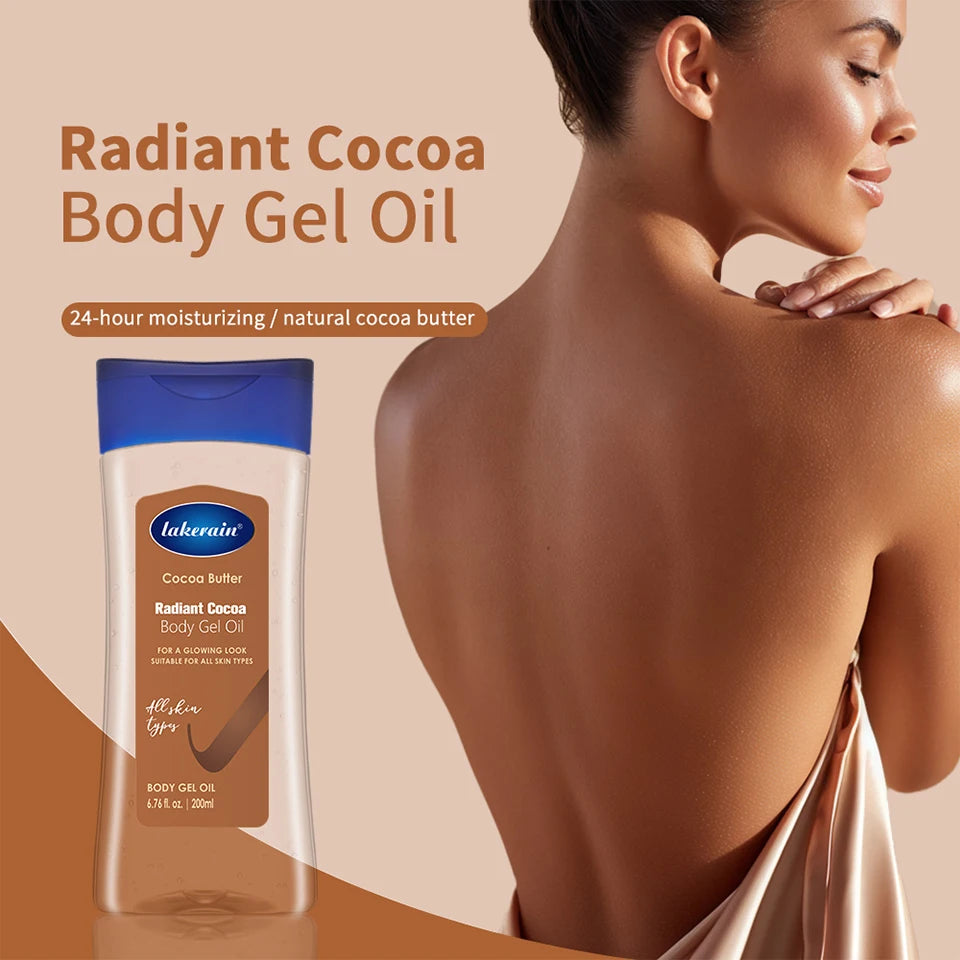 Cocoa Body Oil Gel Moisturizing Hydration For Dry Skin Care Radiant Glowing Butter Treatment Nourishing body care skin care
