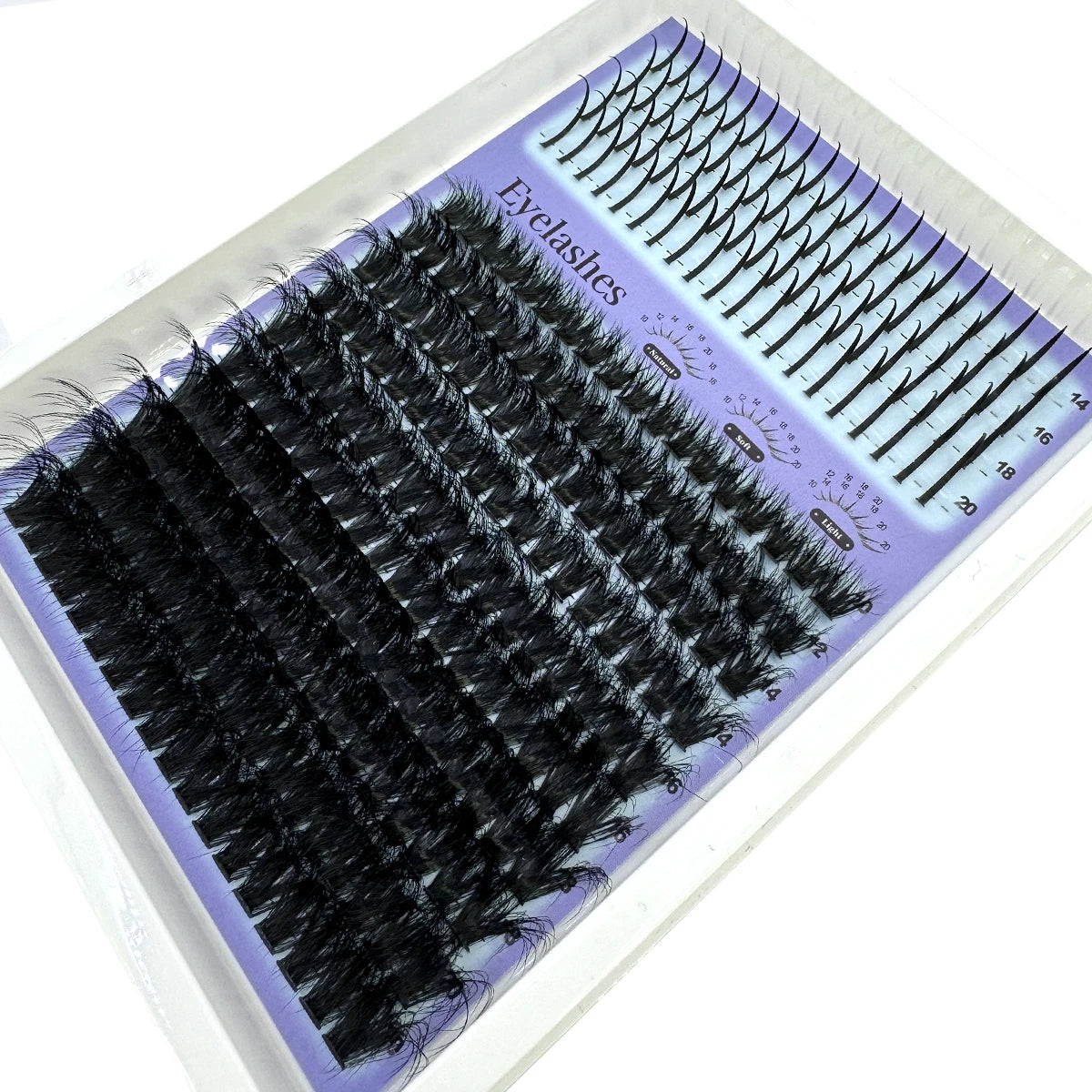 15Rows Lash Clusters Spikes Eyelash Extensions Spiky Lashes Extension Thick Individual Cluster Lashes with Spikes&Bottom Lashes