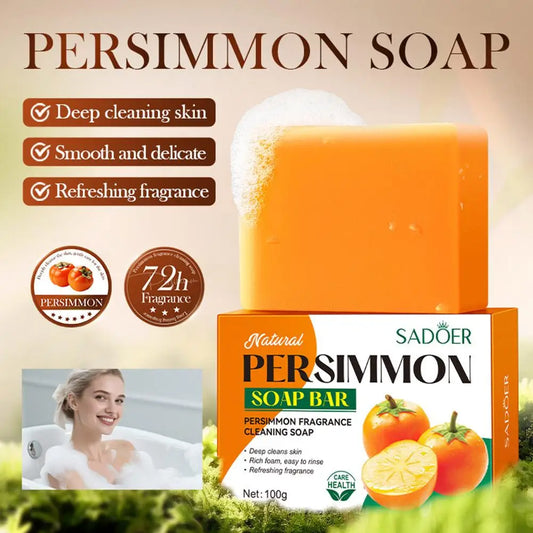 Persimmon Soap 100g Eliminates Odors Oil Control Refreshing Soft Smooth Professional Skin Cleaning Dirt Remover Wash Soap Bar
