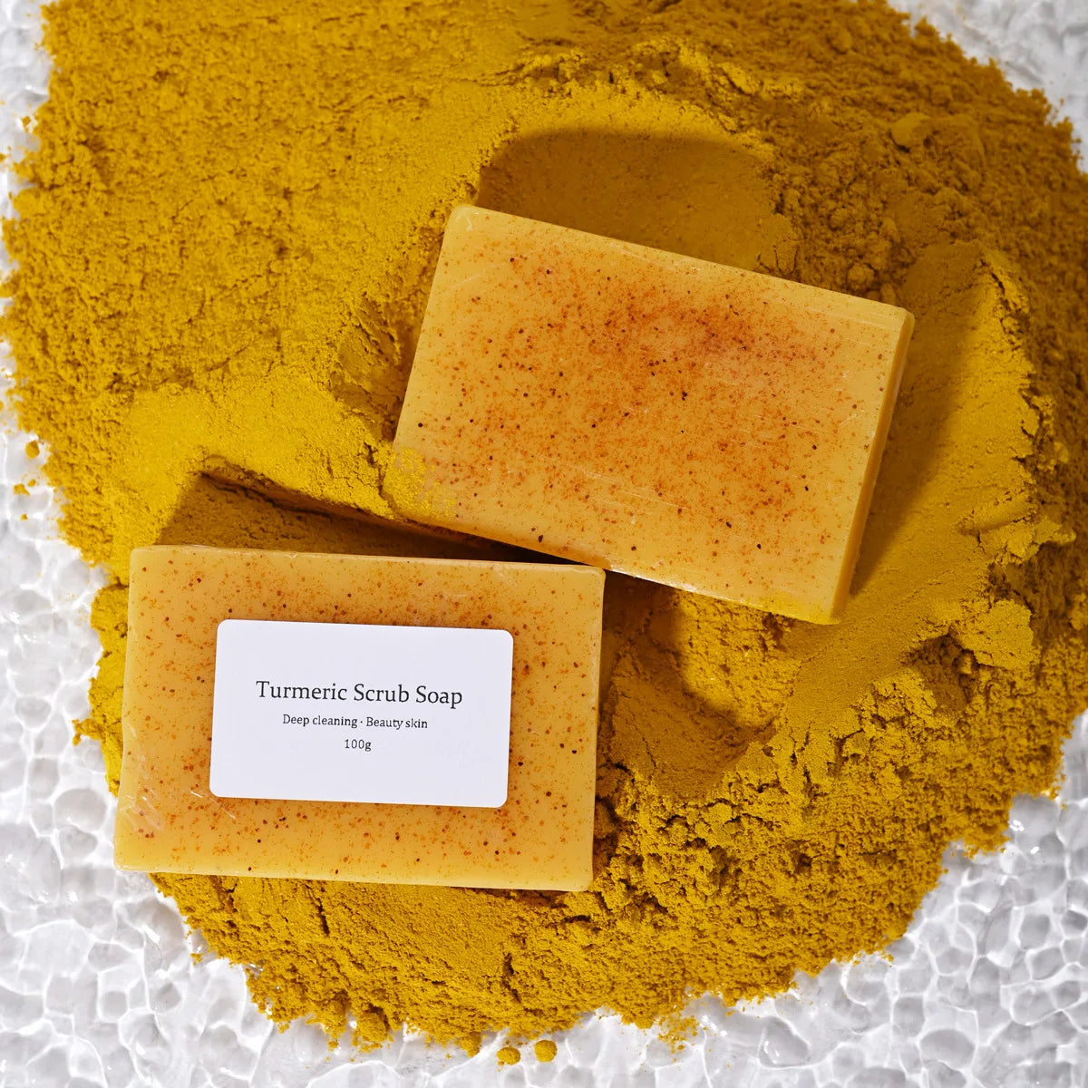Natural Turmeric Kojic Scrub Soap Cleansing Bath Soap Oil Control & Whitening Kojic Turmeric Soaps for Face,Bath, Body