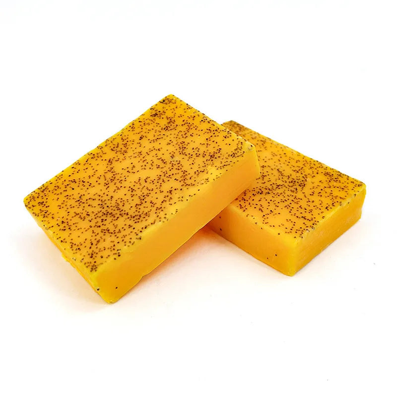 RDQCTQ  1pcs Turmeric Natural Bar Soap for Men, Lemon Kojic Acid Soap, Shower and Facial Soap -No Harsh Chemicals 100g