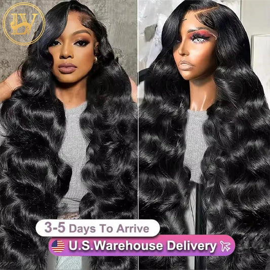 40 44 Inch Hd Body Wave Lace Front Wig Pre Plucked 13x4 13x6 Loose Wave Lace Frontal Wig 100% Human Hair Wigs On Clearance Sale