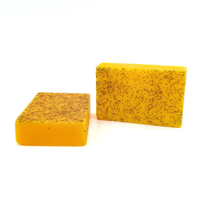 RDQCTQ  1pcs Turmeric Natural Bar Soap for Men, Lemon Kojic Acid Soap, Shower and Facial Soap -No Harsh Chemicals 100g