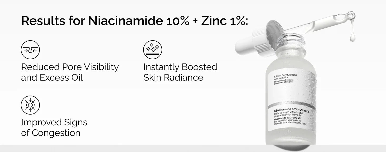 30ml of 10% Niacinamide+1% Zinc, Suitable for Smooth Serum on Skin Prone To Problems, Suitable for Both Men and Women