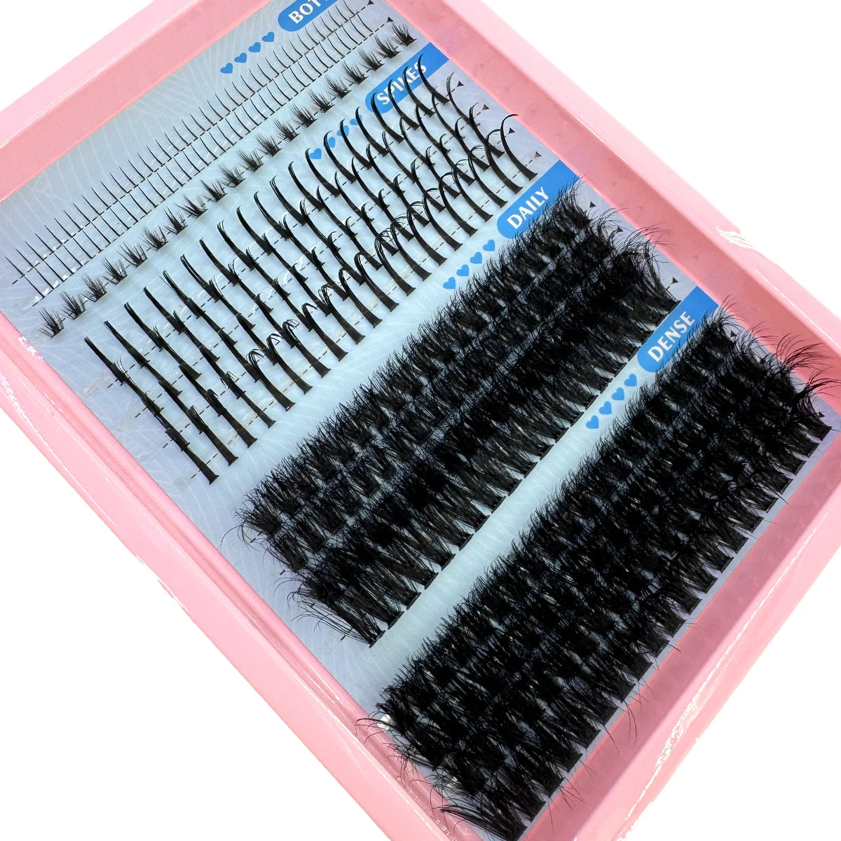 15Rows Lash Clusters Spikes Eyelash Extensions Spiky Lashes Extension Thick Individual Cluster Lashes with Spikes&Bottom Lashes