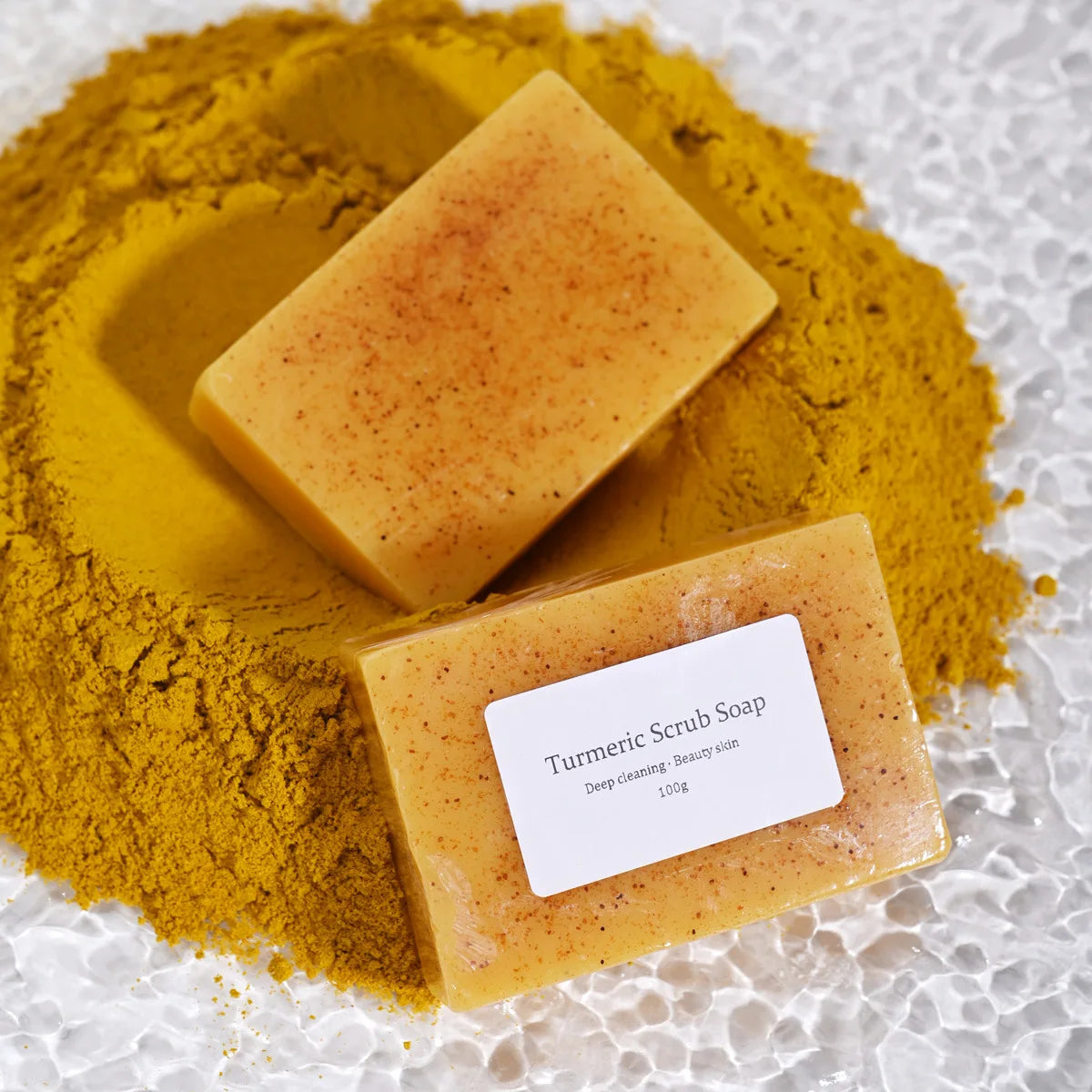 Natural Turmeric Kojic Scrub Soap Cleansing Bath Soap Oil Control & Whitening Kojic Turmeric Soaps for Face,Bath, Body