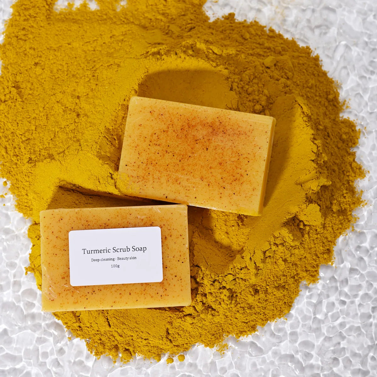 Natural Turmeric Kojic Scrub Soap Cleansing Bath Soap Oil Control & Whitening Kojic Turmeric Soaps for Face,Bath, Body