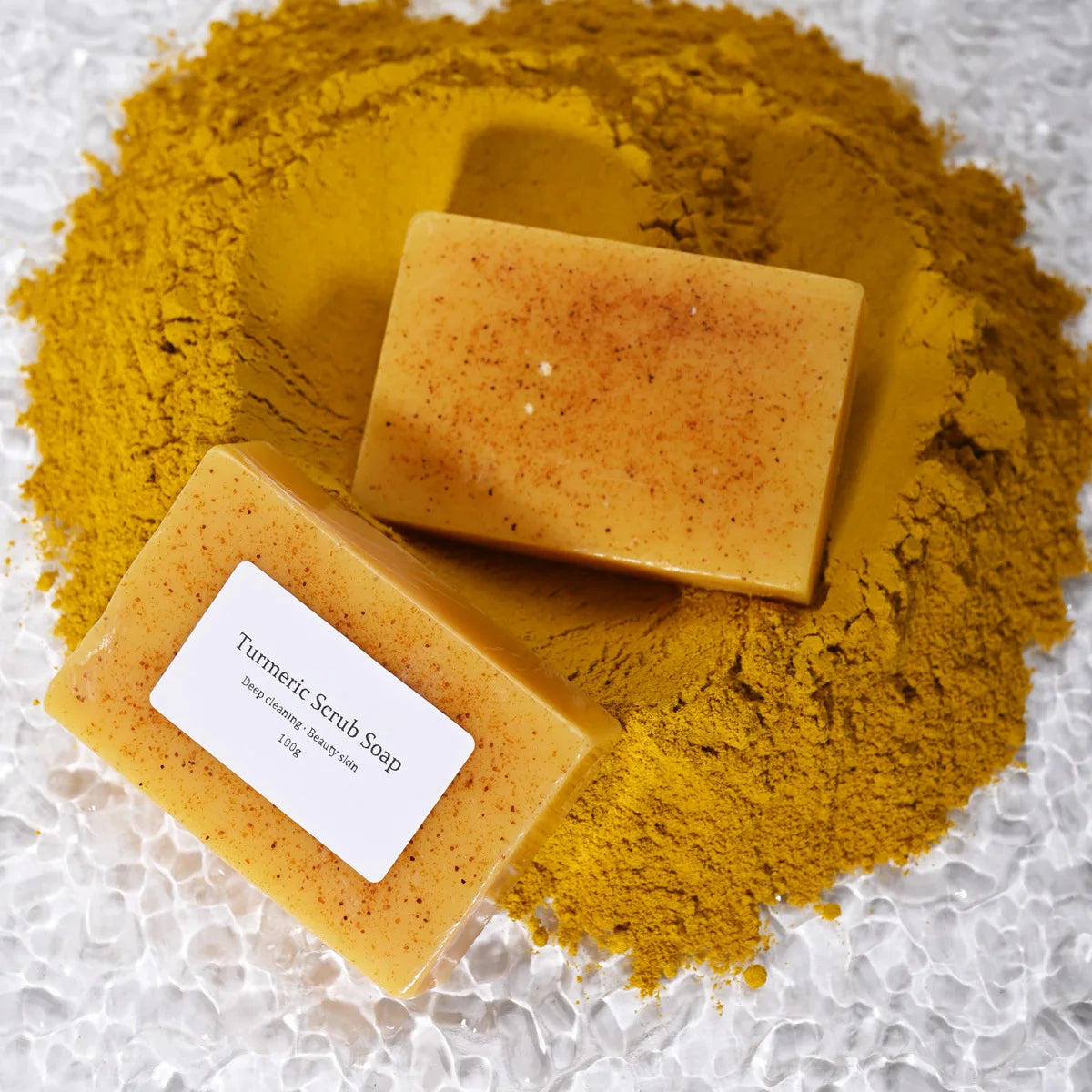 Natural Turmeric Kojic Scrub Soap Cleansing Bath Soap Oil Control & Whitening Kojic Turmeric Soaps for Face,Bath, Body