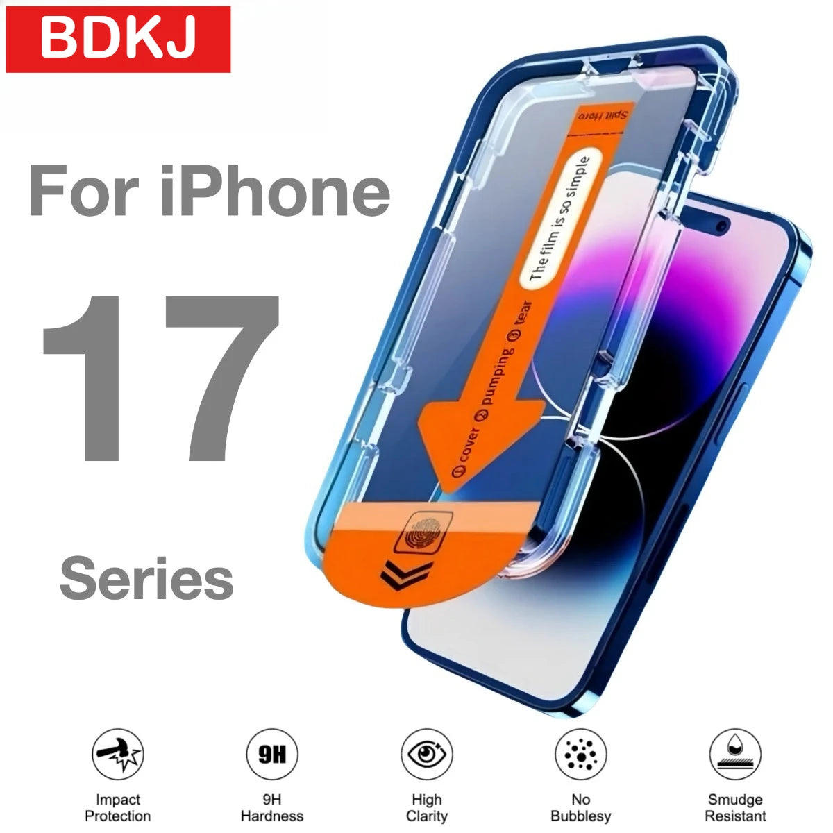 3-1Pcs for 2025 IPhone 17 16 E 15 14 Plus 13 12 Mini 11 Pro Max Screen Protector 4K High Definition 9H Tempered Glass Full Cover