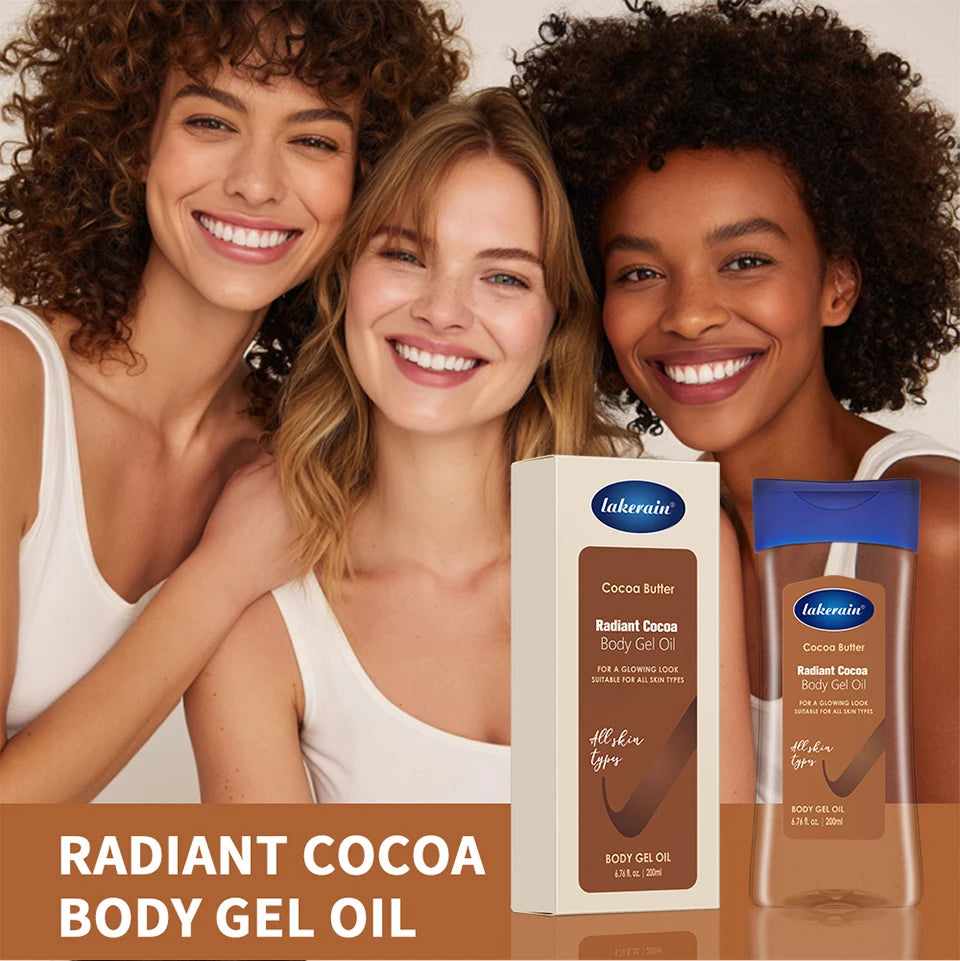 Cocoa Body Oil Gel Moisturizing Hydration For Dry Skin Care Radiant Glowing Butter Treatment Nourishing body care skin care