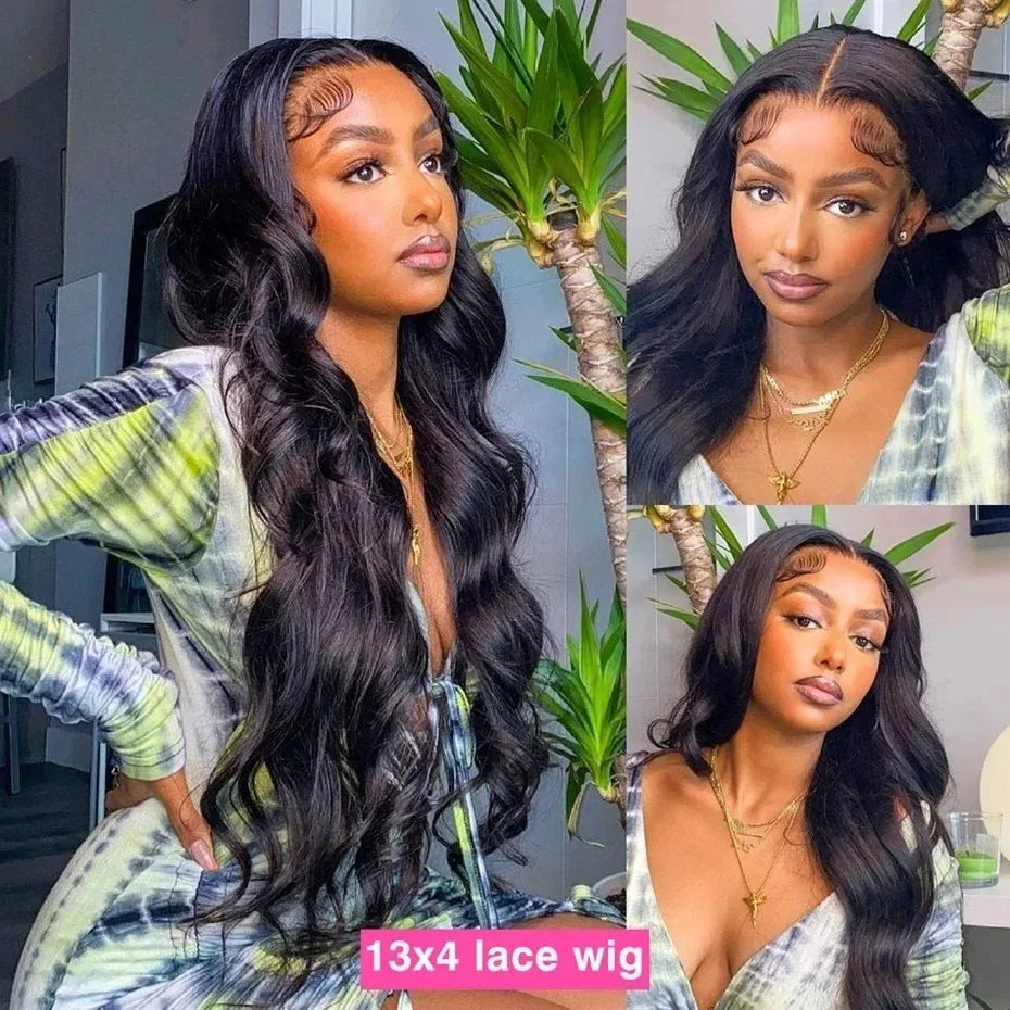 40 44 Inch Hd Body Wave Lace Front Wig Pre Plucked 13x4 13x6 Loose Wave Lace Frontal Wig 100% Human Hair Wigs On Clearance Sale