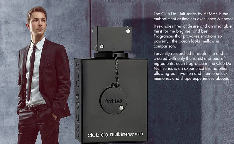 Armaf Club De Nuit Intense Man Eau De Toilette 3.6 Ounce Woody Spicy EDP Perfume Air Type Long Lasting Unisex Cologne Men&Women