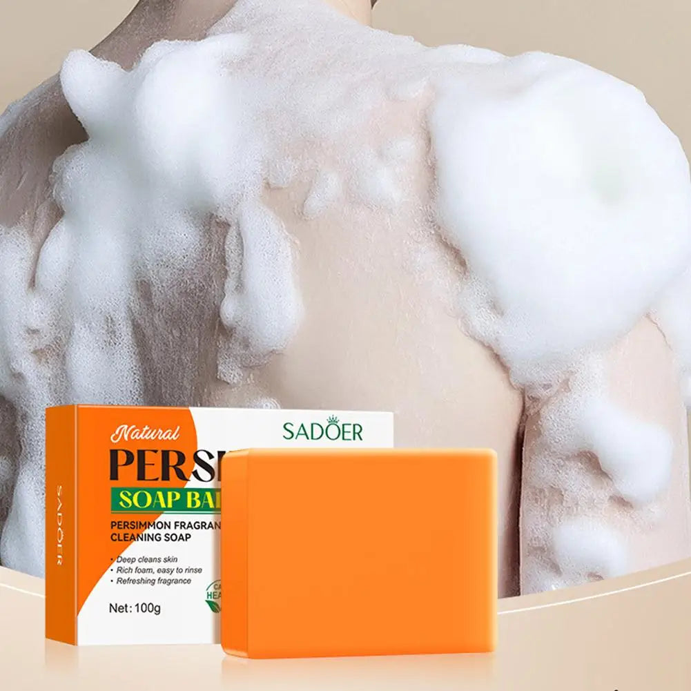 Persimmon Soap 100g Eliminates Odors Oil Control Refreshing Soft Smooth Professional Skin Cleaning Dirt Remover Wash Soap Bar