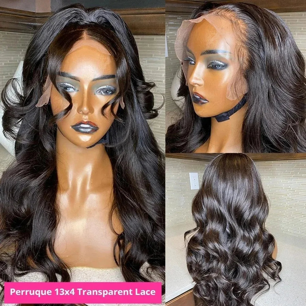 40 44 Inch Hd Body Wave Lace Front Wig Pre Plucked 13x4 13x6 Loose Wave Lace Frontal Wig 100% Human Hair Wigs On Clearance Sale