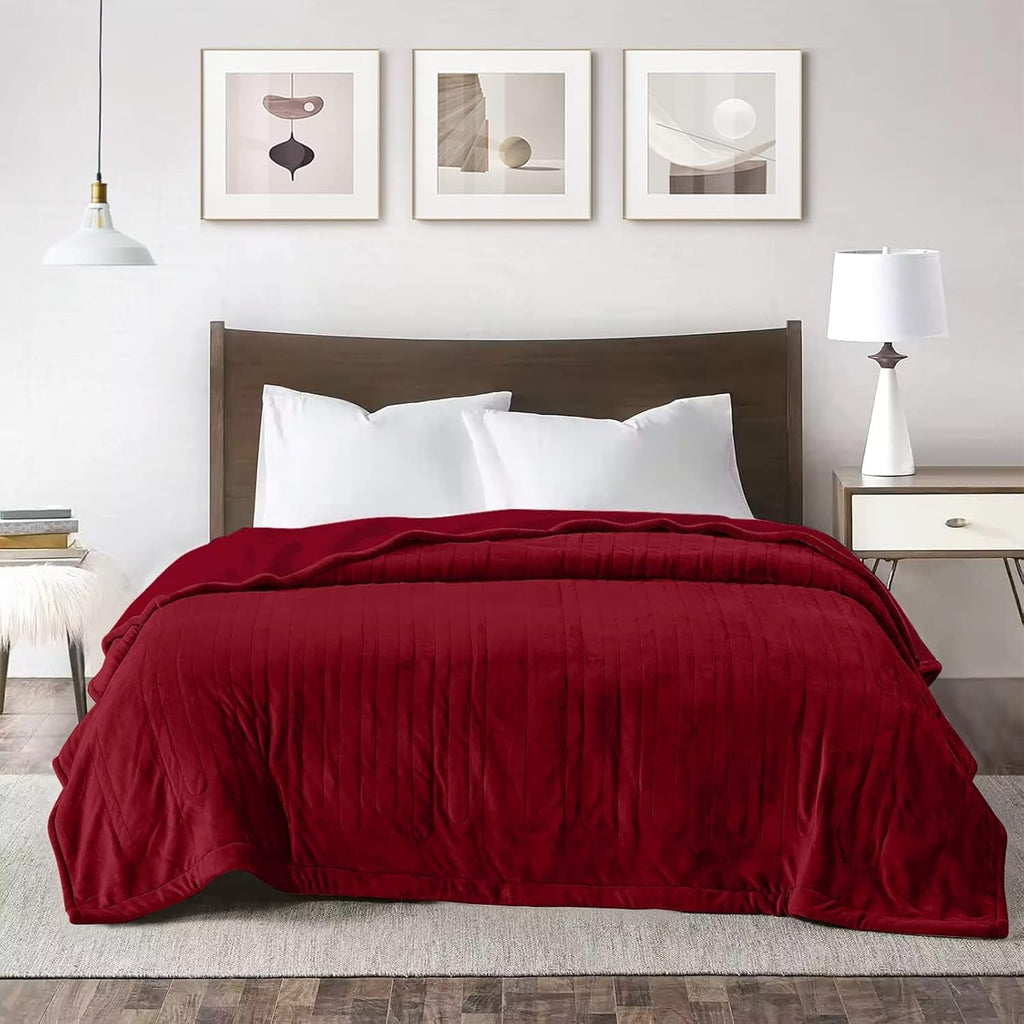 SUNVIVI Heated Blanket King Size, Heating Electric Throw Blanket Dual Control, 10 Heat Settings, 12 Hours Auto Off, Machine Washable, ETL Certified, Overheating Protection, Grey