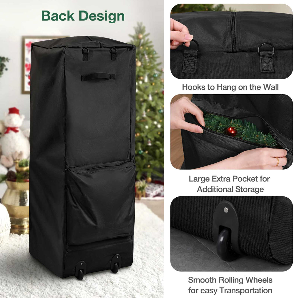 Christmas Tree Storage Bag, Moisture Christmas Tree Bag - for 9 FT Artificial Trees (Black)