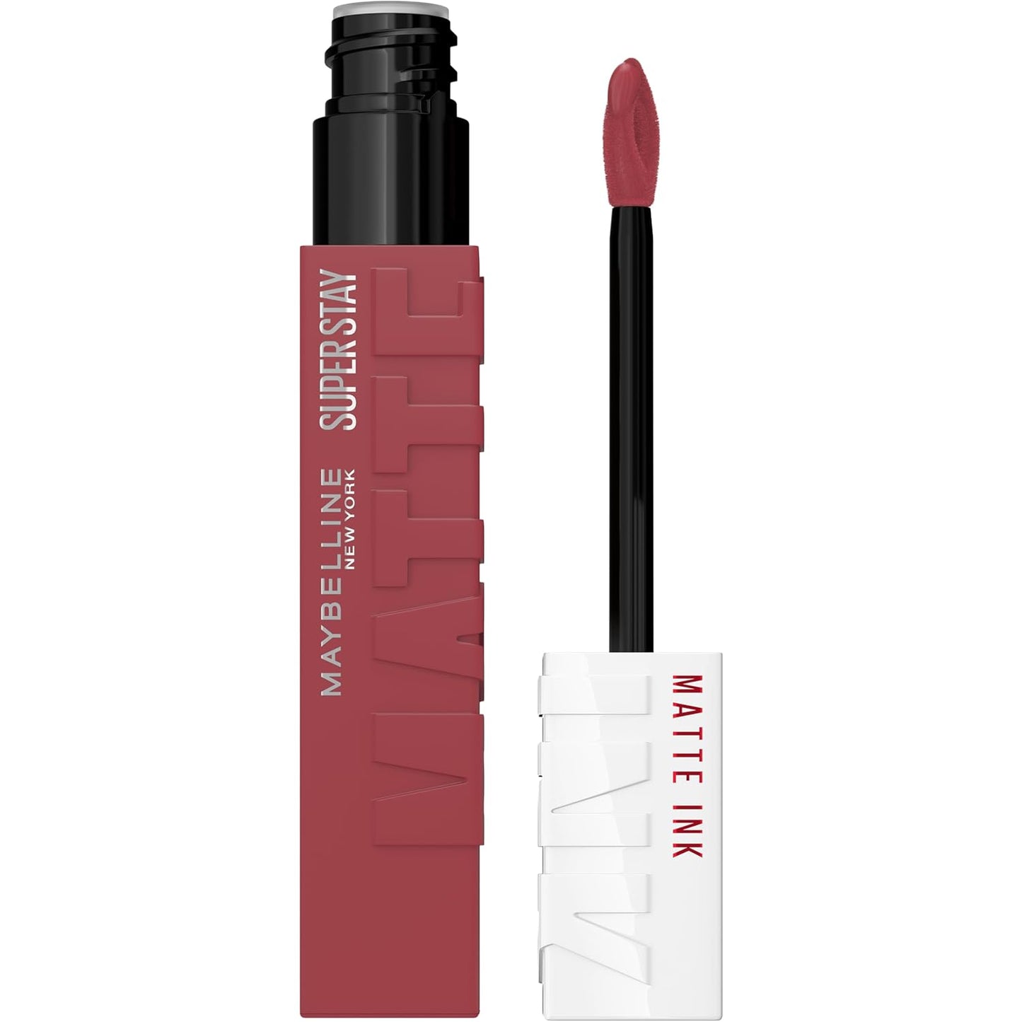 Maybelline Super Stay Matte Ink Liquid Lipstick Makeup, Long Lasting High Impact Color, up to 16H Wear, Exhilarator, Ruby Red, 1 Count, Packaging May Vary