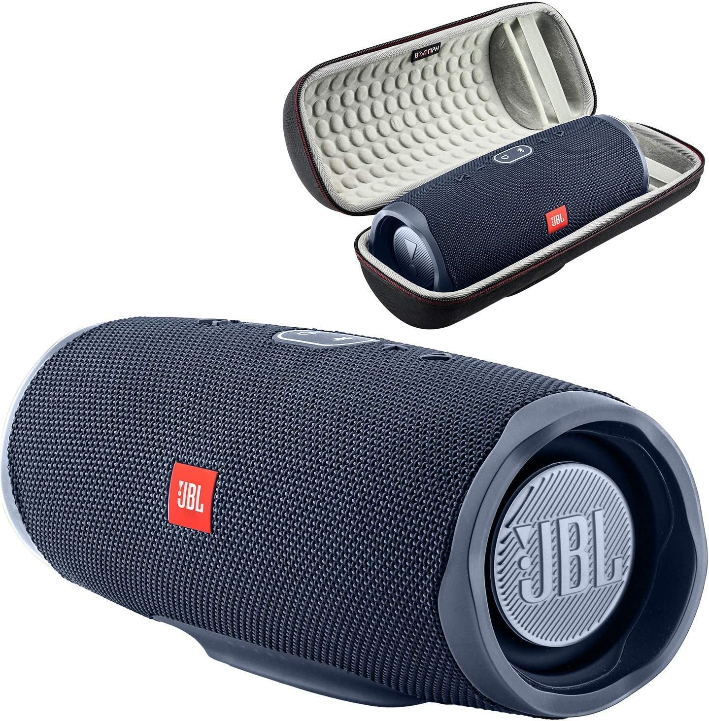 Boomph JBL Charge 4 Portable Waterproof Wireless Bluetooth Speaker Bundle Portable Hard Carrying Protective Case - Blue