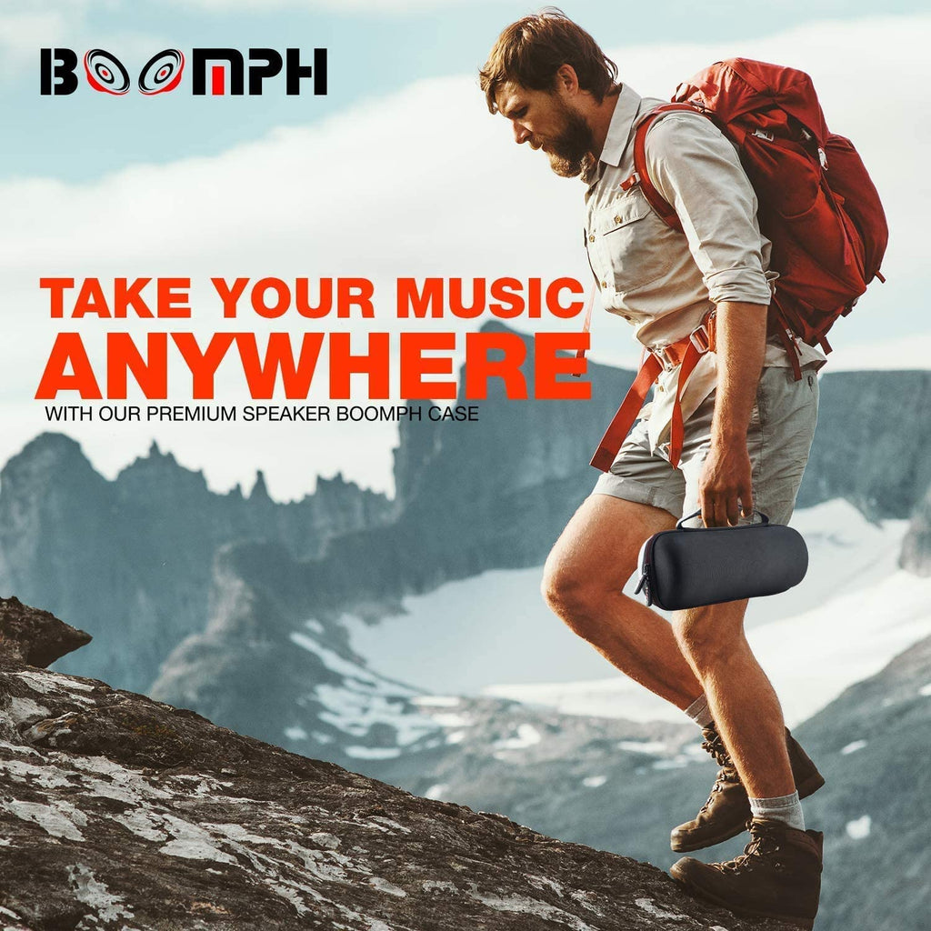 Boomph JBL Charge 4 Portable Waterproof Wireless Bluetooth Speaker Bundle Portable Hard Carrying Protective Case - Blue