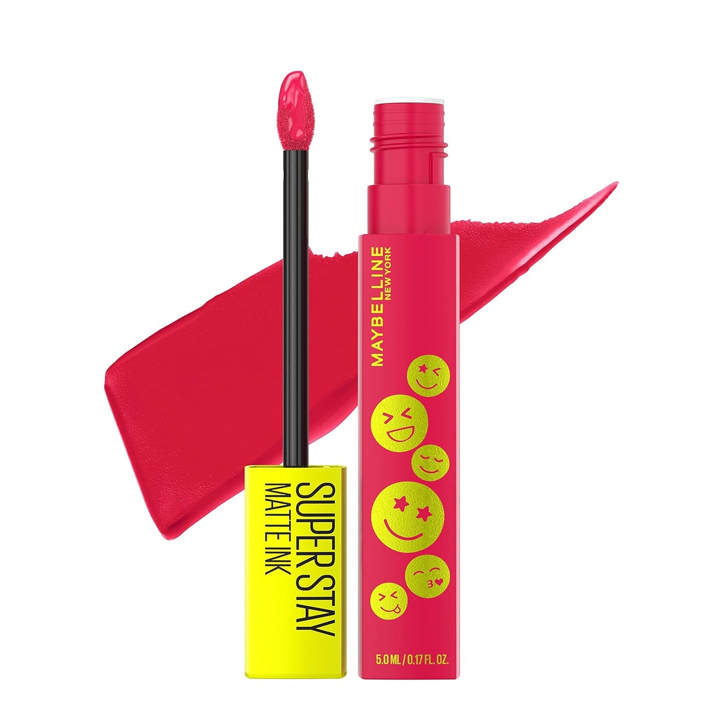 Maybelline Super Stay Matte Ink Liquid Lipstick Makeup, Long Lasting High Impact Color, up to 16H Wear, Exhilarator, Ruby Red, 1 Count, Packaging May Vary