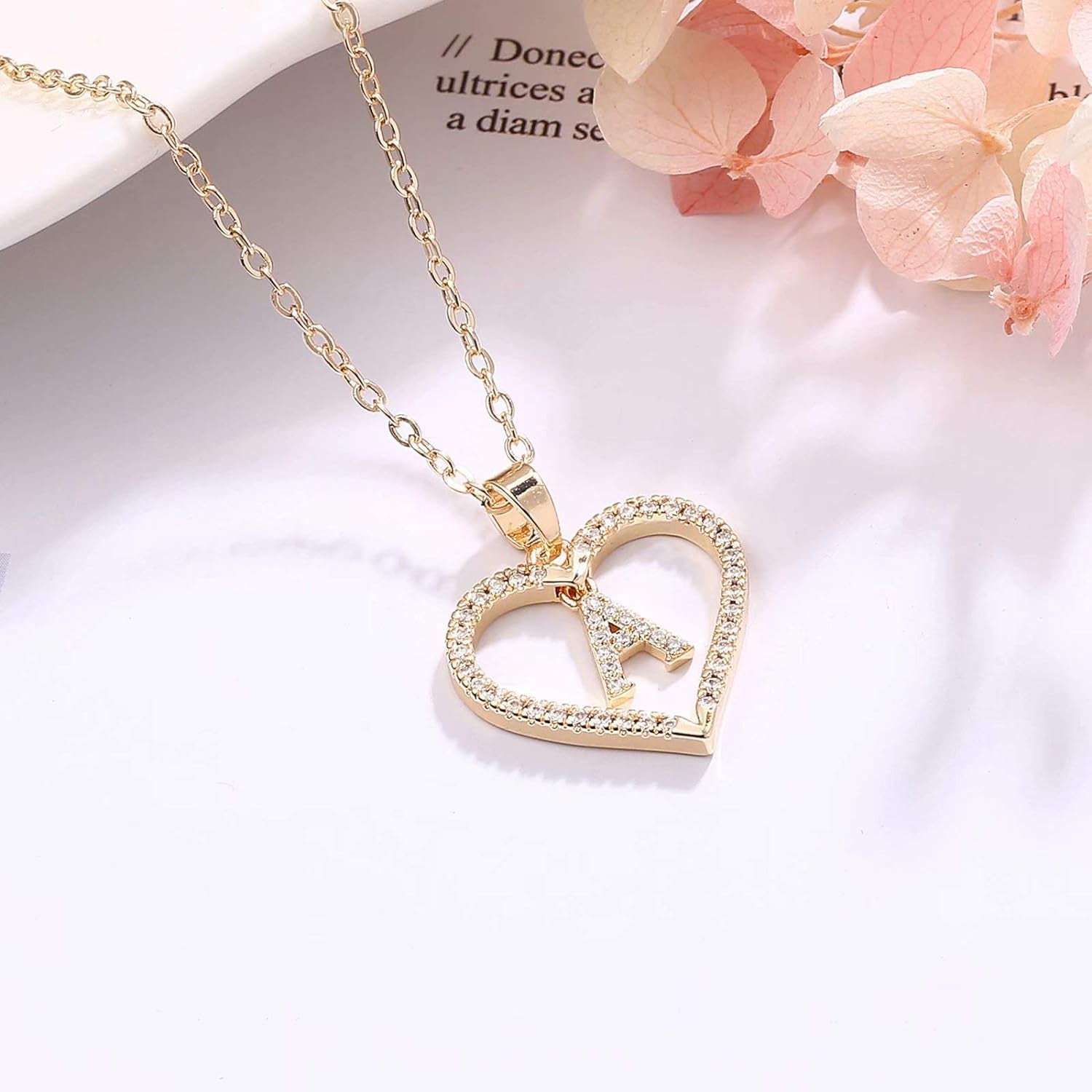 IEFSHINY Initials Letter Necklace for Women and Girls, 14K Gold Plated K Letter Big CZ Pendant Necklace for Teens, Jewelry Gift for Mother'S Day and Valentine'S