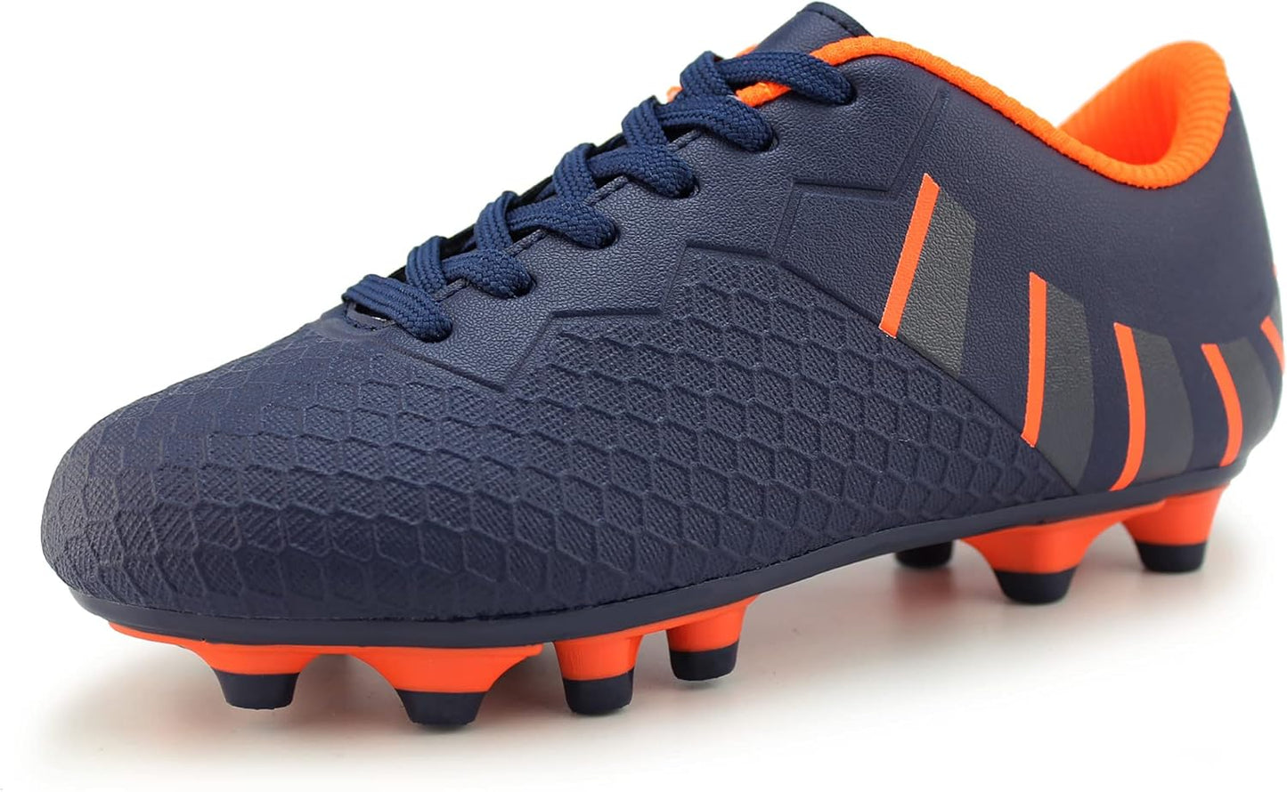 Hawkwell Kids Athletic Firm Ground Outdoor Comfortable Soccer Cleats(Toddler/Little Kid/Big Kid)