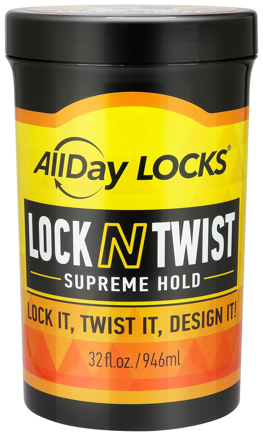 Allday Locks Lock N Twist (5 Oz) | Supreme Hold, No Frizz or Flaking | Hydrating, Nourishing Locking Gel | Grape & Avocado-Infused | Lock & Twist Braids, Locks, Twists, Cornrows | 5 Oz
