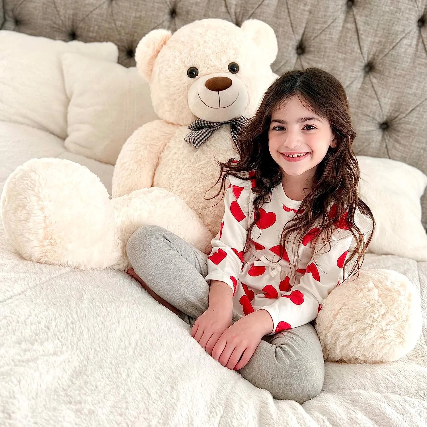 Giant Teddy Bear 4Ft Stuffed Animal Soft Big Stuffed Bear Plush Toy