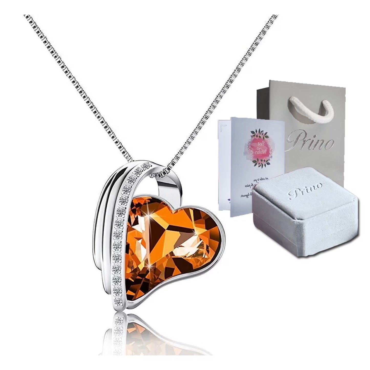 Birthstone Necklaces for Women with Heart Pendant,Birthday Gifts for Women,Birthday Anniversary Gifts for Mom Wife Girlfriend Friend Sister,Mother'S Day Necklace