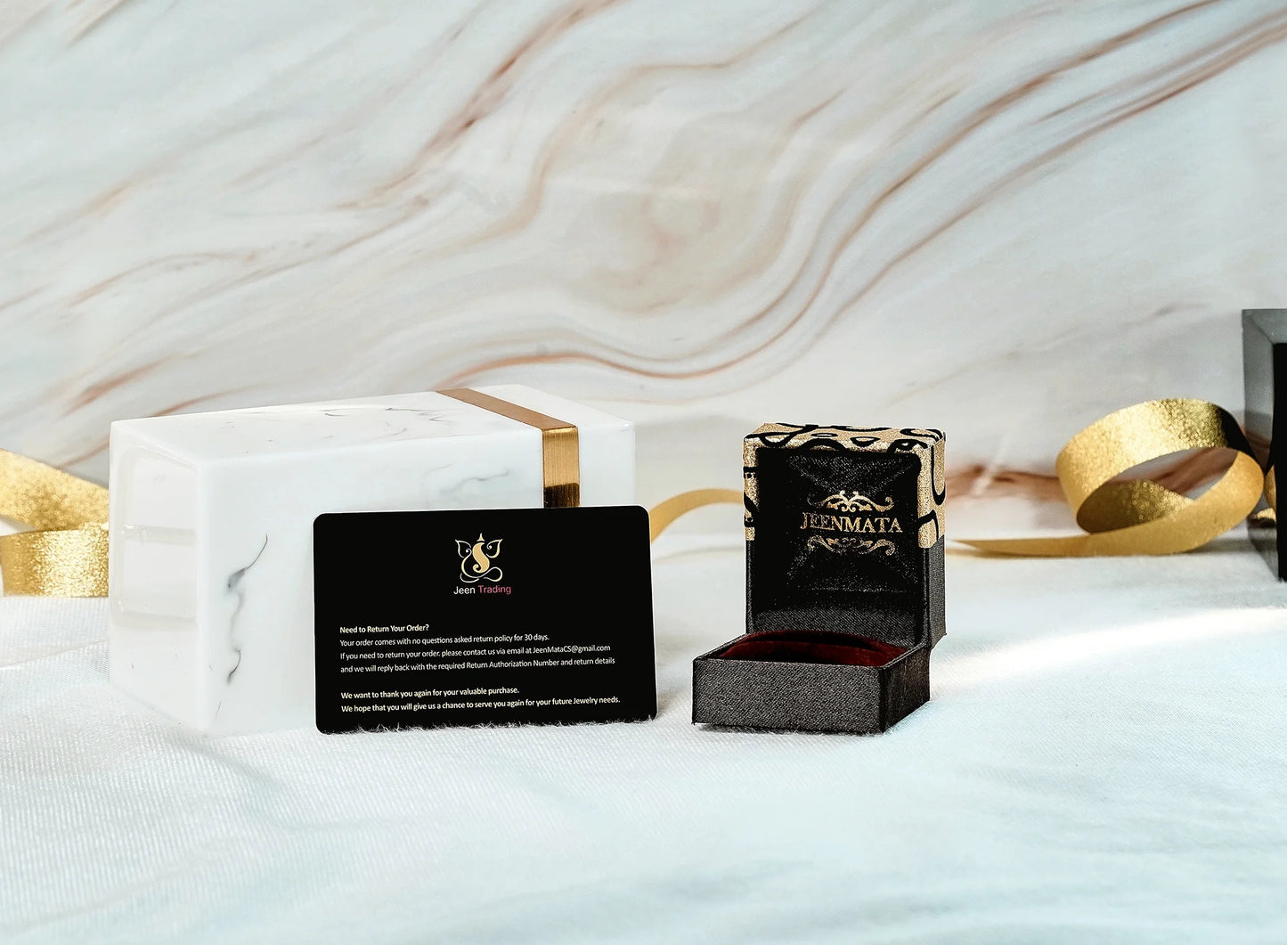 Unique 2 Carat Real Moissanite Wedding Trio Ring Set with Engagement Ring and 2 Wedding Bands in 18K Gold Plating for Women